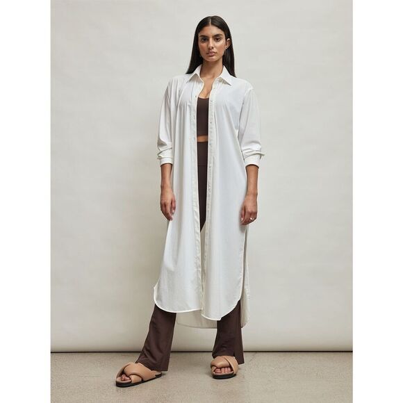 NWT Carbon38 Button Up Oversized Tunic Dress - Picture 2 of 9